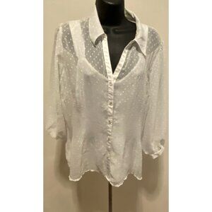 New York City Design Co. Size L Womens Longsleeved Button Down